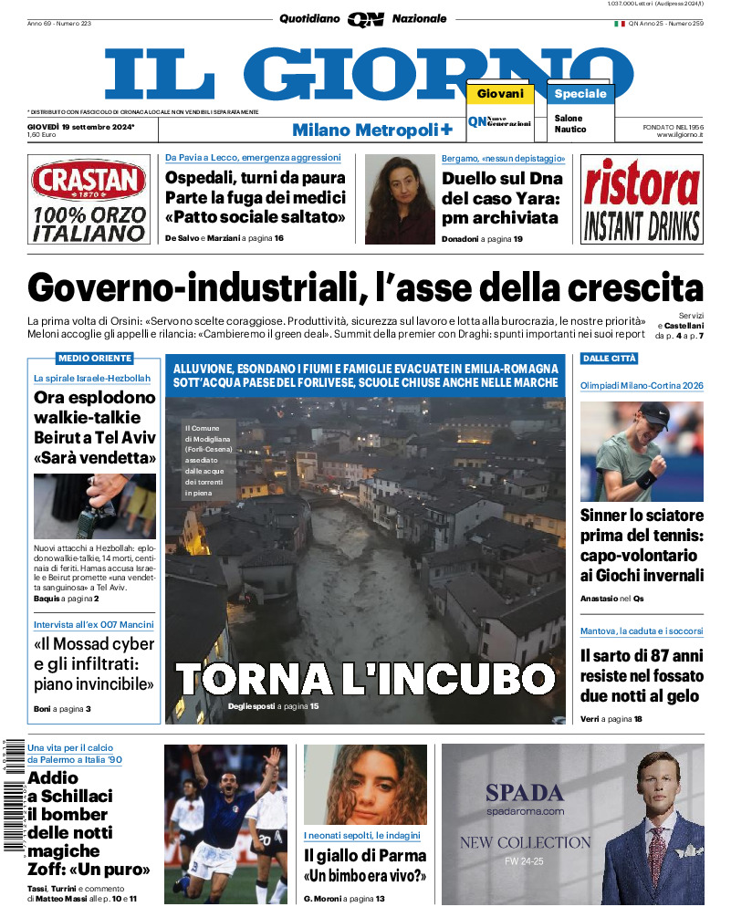 Prima-pagina-il giorno-edizione-di-oggi-20240919